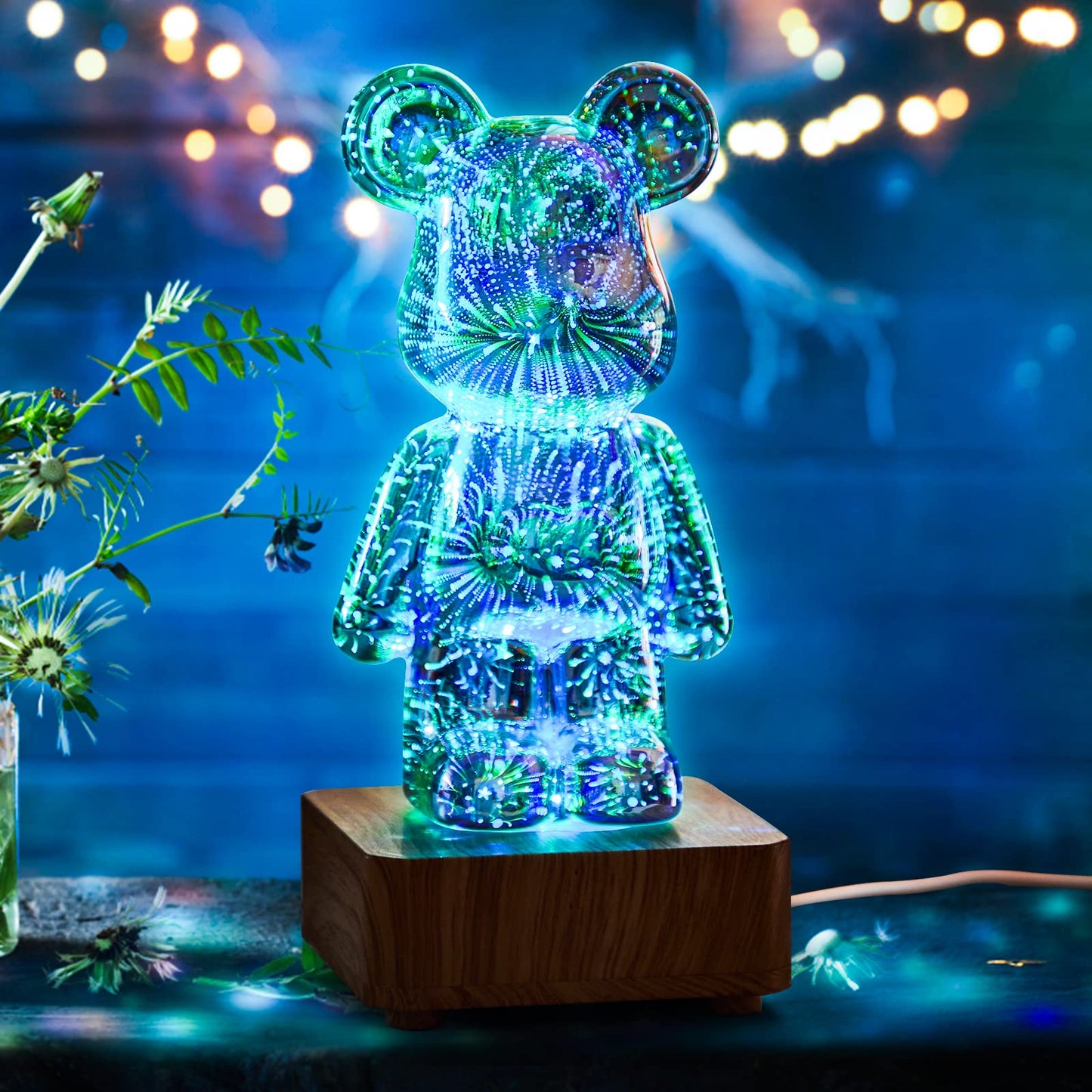 Fireworks bear night light