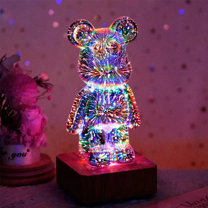 Fireworks bear night light